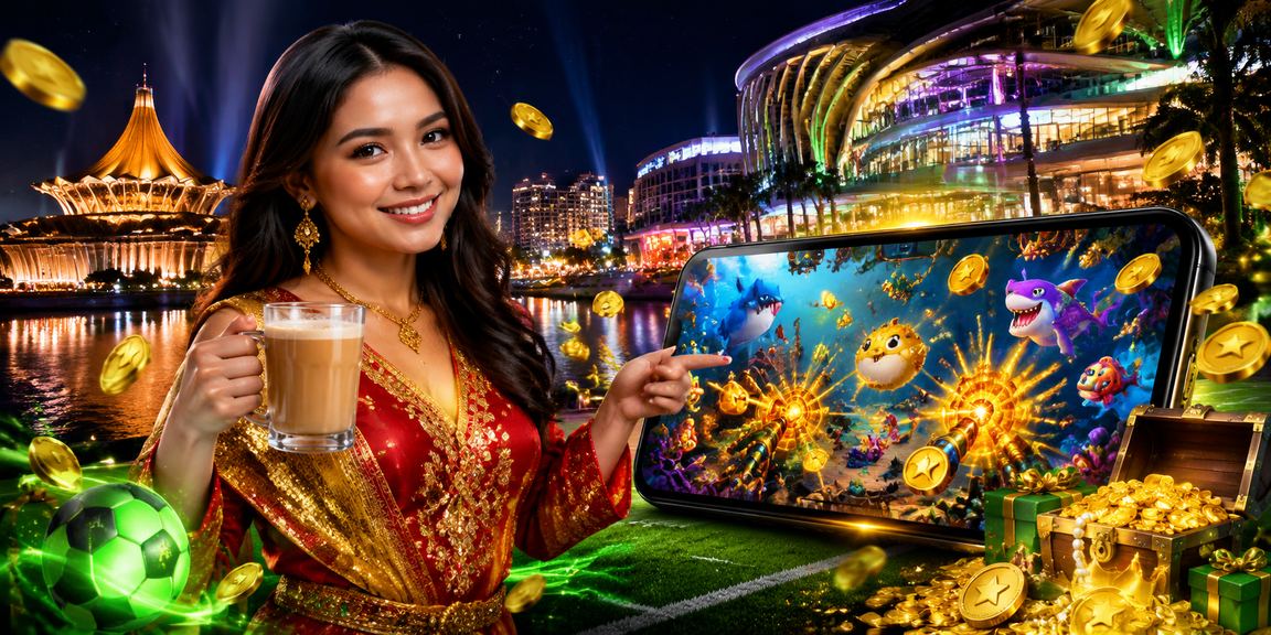 Antara muka permainan memancing dan kasual di 1280 Kuching