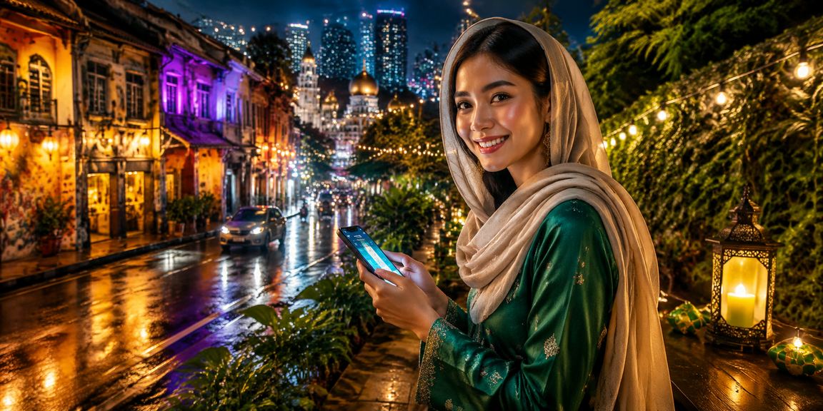 Pengguna Penang mengakses pasaran badminton melalui telefon semasa Hari Raya